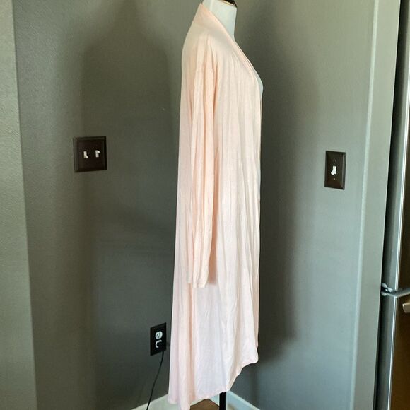 pogtmm SOFT PINK cardigan MAXI LENGTH Open Front - Picture 6 of 8